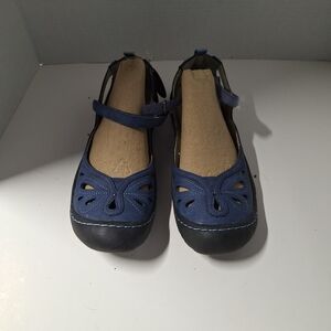 JBU Blue Women's Flats with Strap